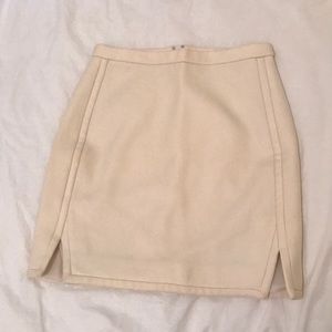 J Crew Off White Skirt 100% wool